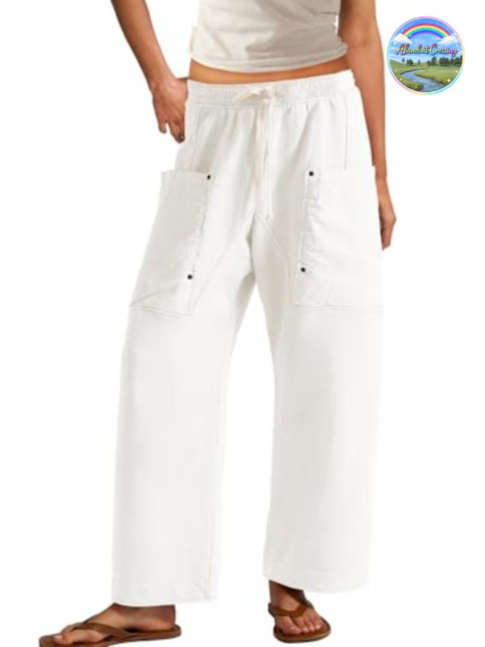 Women's Wide Leg Sweatpants with Pockets - Baggy High-Rise Lounge Pants